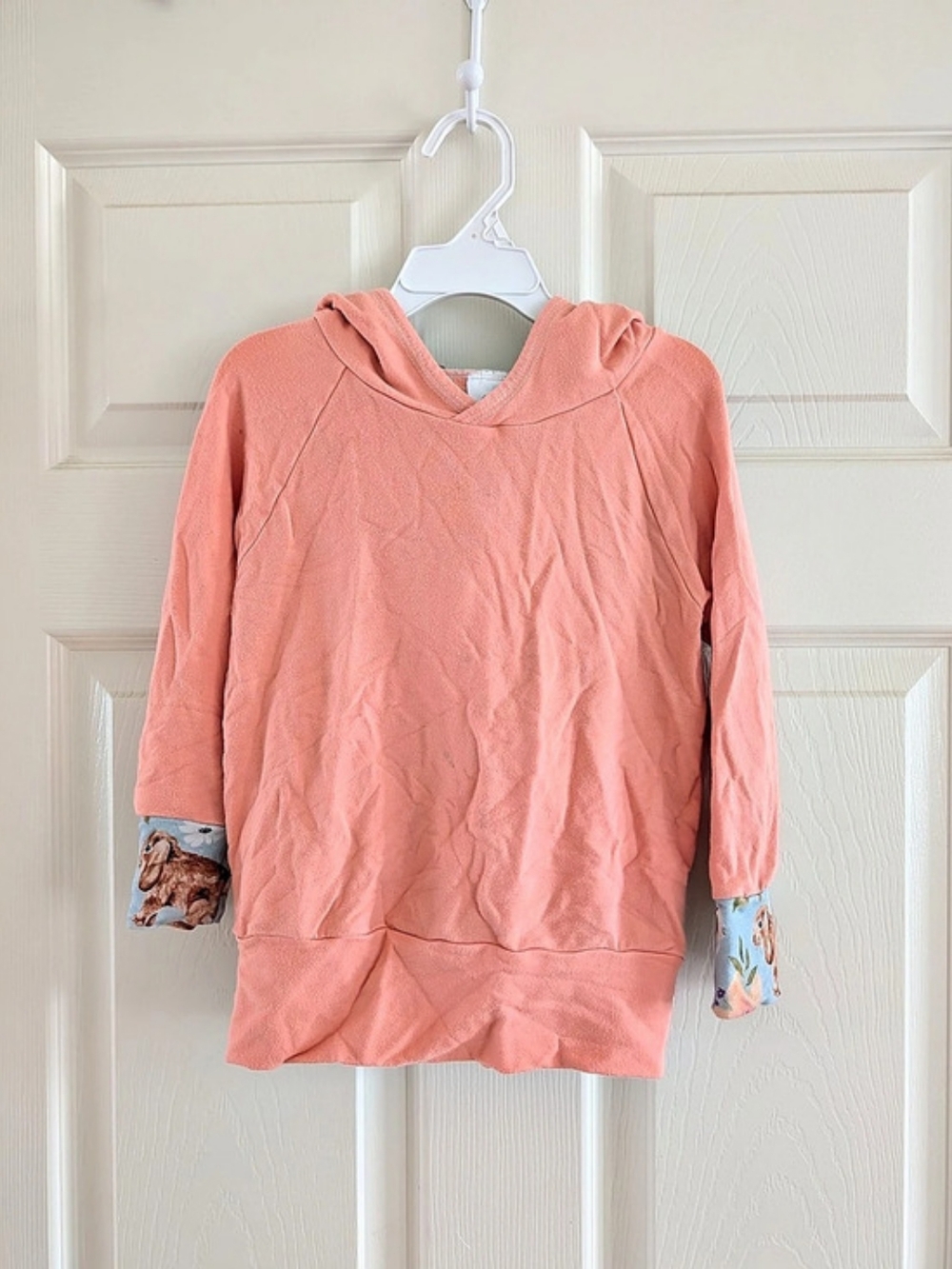 Precious Treasures Girls Pink Bunny Ears Floral Hoodie Size 3T